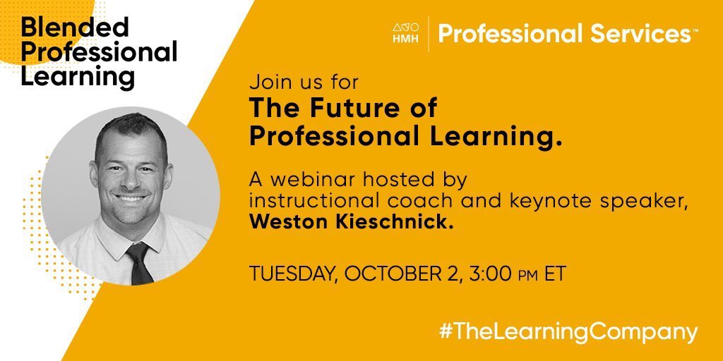 lisapadilla4's tweet photo. Join @RigorRelevance Senior Fellow @Wes_Kieschnick for a free webinar as he explores blended professional learning and the game-changing advantage of a great coach on October 2 at 3PM ET! Reserve your spot here: #TheLearningCompany #BlendedCoaching  https://t.co/nCmPoVemIM https://t.co/DODw5v0b1O
