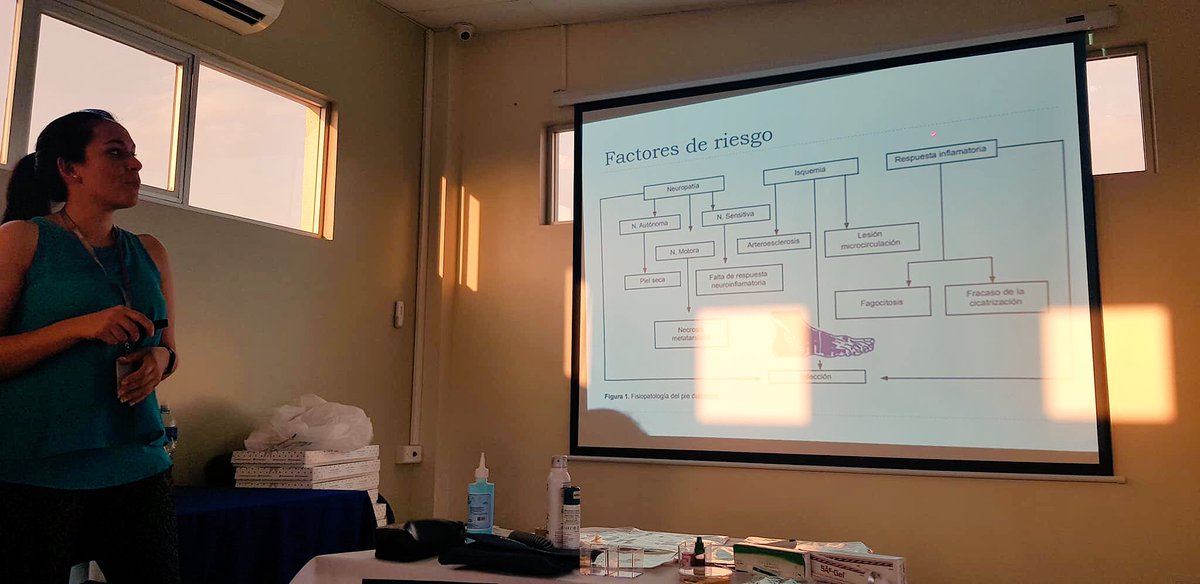 COMLHEI1's tweet photo. La Dra. Andrea Granda Valencia 🇪🇨 de #GUAYAQUIL #ECUADOR Aperturó el Primer "Café Científico" del nuevo periodo directivo de #SEPID (Sociedad Ecuatoriana del Pie diabético) con el tema que "Directricez Clínicas en el paciente diabético con lesiones y alteraciones de sus pies". https://t.co/xg26C42KdY