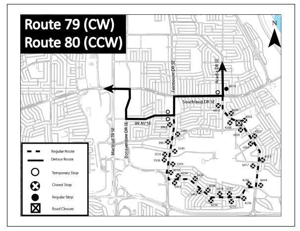 calgarytransit's tweet photo. #CTRiders CIBC's Run for the Cure is this Sunday Sept 30! To accommodate for the run, #Route10 #Route29 #Route35 #Route79 #Route80 #Route92 #Route96 &amp; #Route409 will be detoured, from start of service until approx.12pm. More details can be found here: https://t.co/gXpM4b6g7u https://t.co/kIDfwELz69