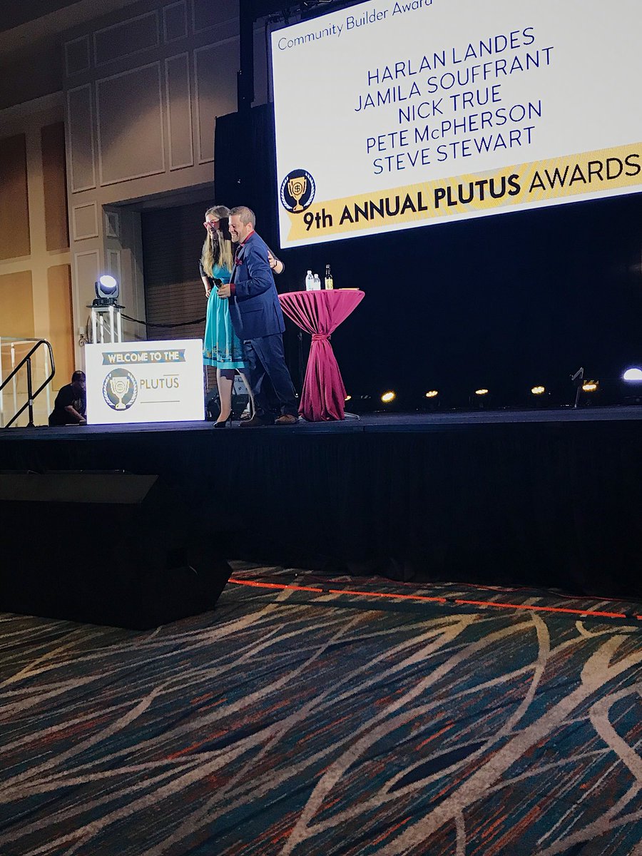 FinCon's tweet photo. Congrats to @harlanlandes for winning the community builder award at @PlutusAwards! He absolutely deserves it. https://t.co/oLApF8VyKD