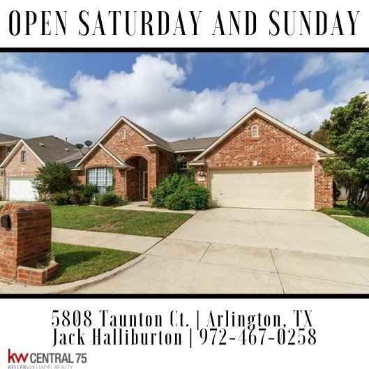 HalliburtonJack's tweet photo. 5808 Taunton Ct. in Arlington

Open Saturday from 12-2 and Sunday from 2-4!

3 Beds

2 Baths

2060sqft $253,000

#arlington #arlingtontx #realtor https://t.co/9gMv82mhIz