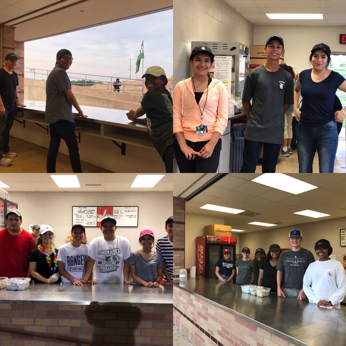 Having fun working concessions! Let’s go Rangers!