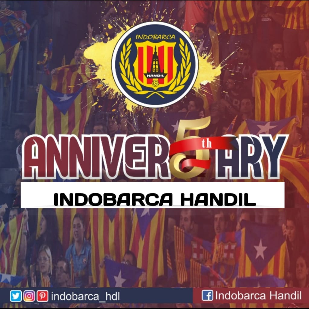 INDOBARCA_HDL's tweet photo. Happy Anniver5ary.. 
   Tetap 5olid 5elamanya. 
#anniver5ary #indobarca #handil #5th #5olid #5elamanya https://t.co/uSxkRA1CZN