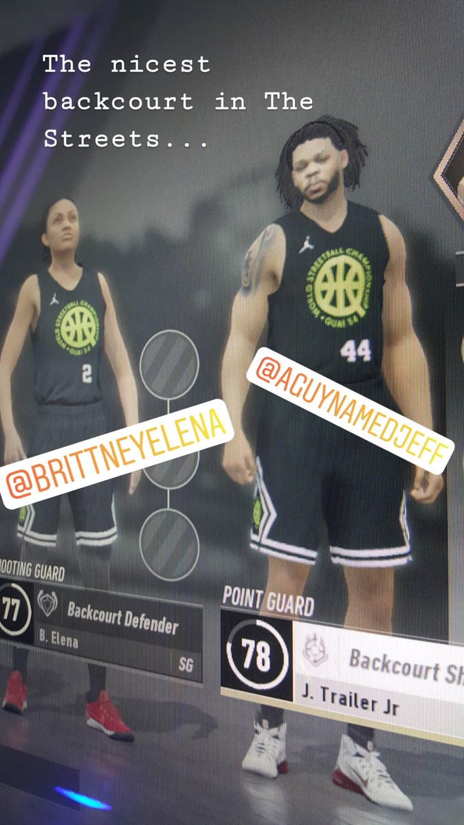AGuyNamedJeff's tweet photo. @BrittneyElena_ &amp; I taking over the courts. #Nasty #TeamWorkMakeADreamWork @EASPORTSNBA #NBALIVE19 🏀💪 https://t.co/Ne0UJe052J