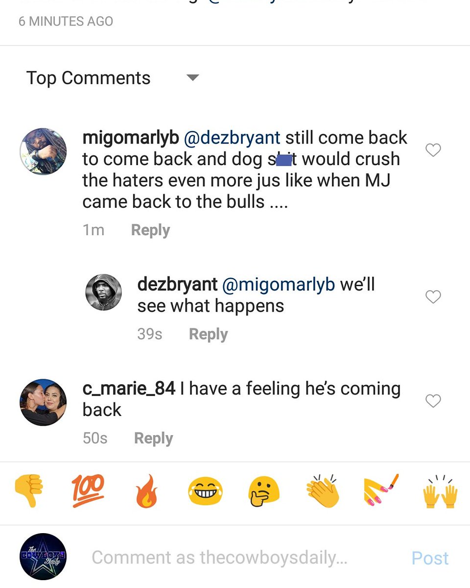 TheCowboysDaily's tweet photo. @BleacherReport @DezBryant Hopefully Dez Bryant back in a Dallas Cowboys uniform "SOON." https://t.co/VR5cb1FYUU