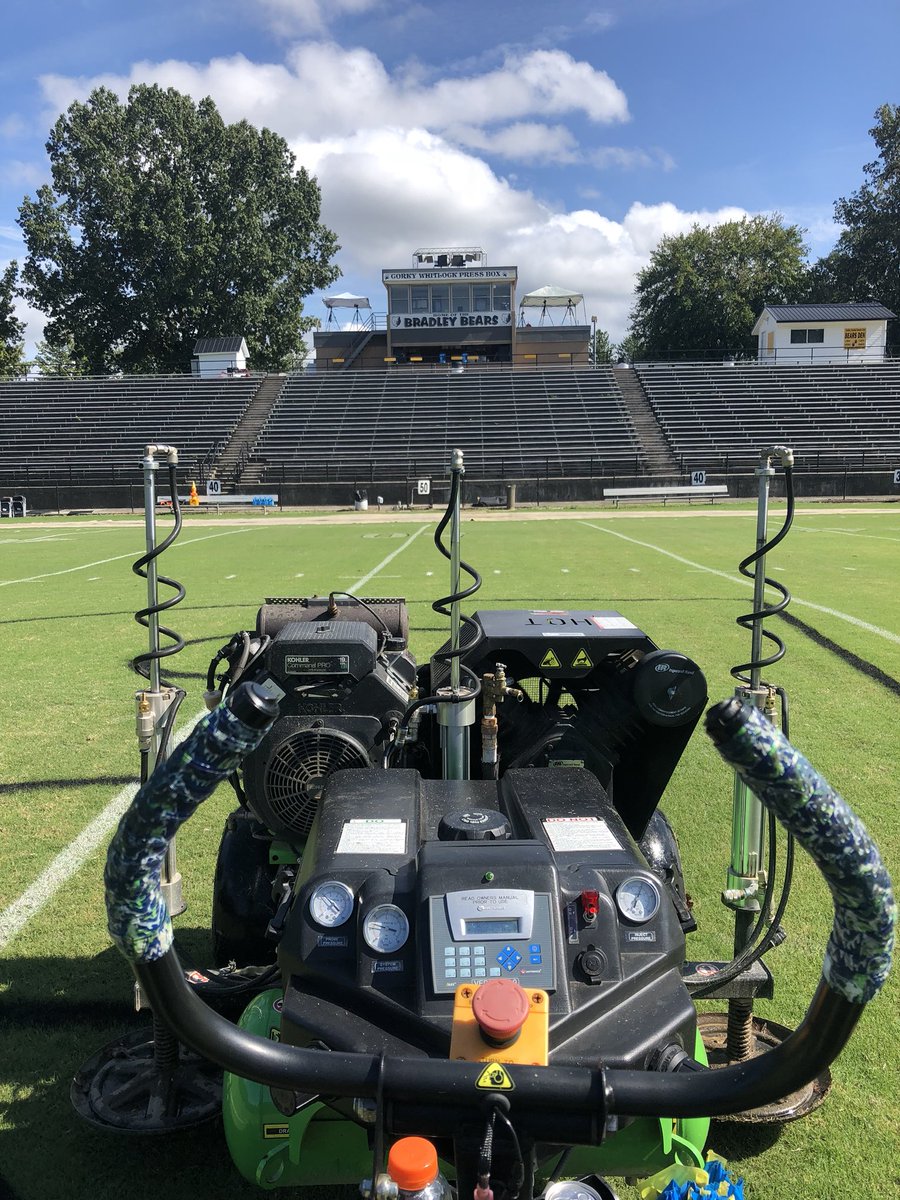 groproturf's tweet photo. No better way to get ready for Friday Night Homecoming than some Air2G2. Bears vs. McMinn, that’s all that needs to be said. #letitbreathe #dryitup #crowningtonight https://t.co/2EzHzfd9ek