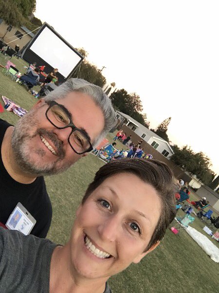 It’s movie time! Thanks to Pepper Drive PTA for putting on such a great event! Ms. Brown and Mr. Hooks are so proud of our TIGER community! 🐅 🐾 #santeesd <a href="/SSDKristin/">Kristin Baranski, Ed.D</a>