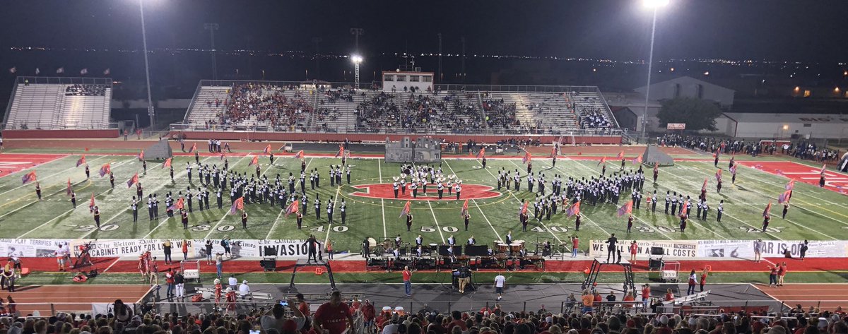 randypittenger's tweet photo. Awesome halftime performance by our Belton Marching 100! #BringerofWar #M100 #BCG #BDL #ILoveBelton https://t.co/wp5qjlW51H