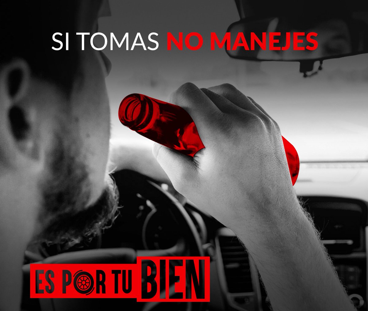 Esta noche : Si tomas, NO manejes 🚨

Toma precauciones; pide un taxi, propón a un conductor designado o simplemente no consumas alcohol. Salva tu vida y la de los demás 🚸