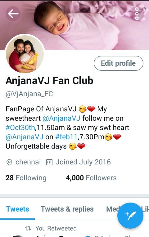 VjAnjana_FC's tweet photo. Woohoo💃Yes #4K Followers feel so happy its mean so much to me thank u all guys without u its never happend hope our family will bigger & bigger Special thanks Pillar of FC @AnjanaVJ darling😘❤ I need ur support always🙏 #4000Follower #TweeterFamily #AnjanaVJfans😘 #Overwhelmed https://t.co/e6VdXZ19o1