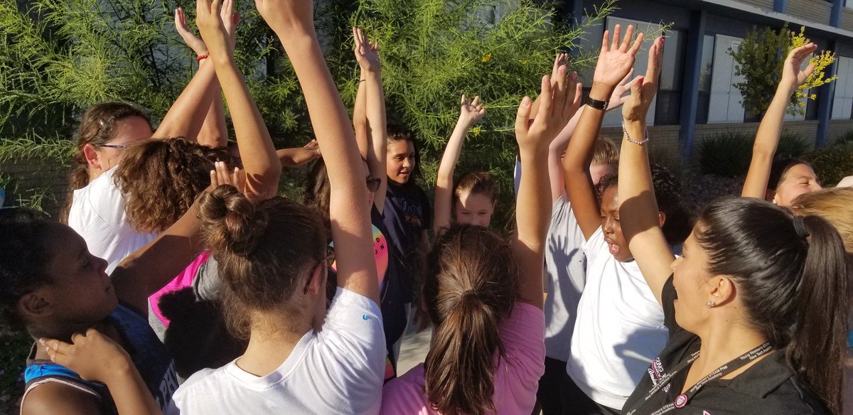 YWSteamPrepNT's tweet photo. And we're off! @YWSteamPrepNT started its first Warrior Bootcamp today! Getting fit because the body needs a workout just like the brain! Getting our needs met! #SelWorkout #PhysicalFitness and #CognitiveWorkout @ELPASO_ISD @newtechnetwork #IAMEPISD https://t.co/M5xf3LJpkV