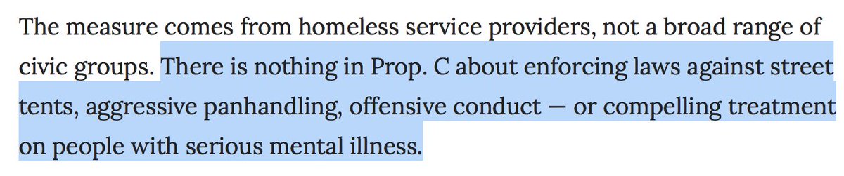 uhshanti's tweet photo. the @sfchronicle editorial board with another fucking gem: “this measure restores mental health funding but we couldn’t be bothered to read it as it was written by the people who would know the most about the issue” https://t.co/YKtgpn3BDm