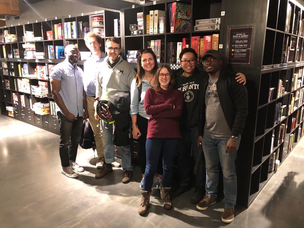 sustainablesam_'s tweet photo. Lab game night to celebrate Yaw’s successful defense✨🙌🏻 #DiamondLab #UofT #PhDlife https://t.co/RUBX3rR2QE