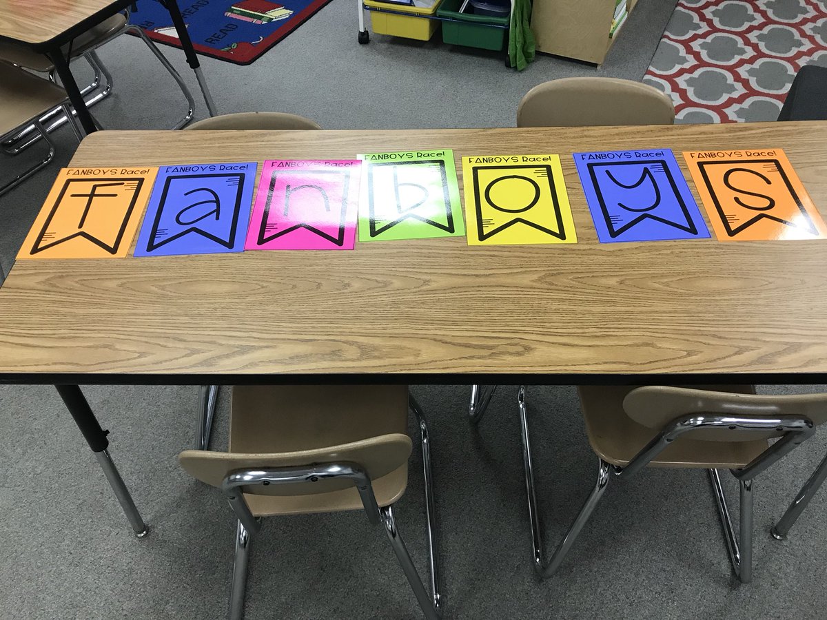 keithferrell4's tweet image. Students reviewed coordinating conjunctions and independent clauses through a fun game named FANBOYS Race...great for accountability of learning #grammarstudy #fun