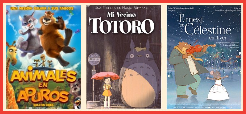 Cartelera hoy:
#AnimalesEnApuros 🐹11:30AM
#ERNESTYCELESTINEENINVIERNO 11:30AM
#MiVecinoTotoro 🐾 11:30AM