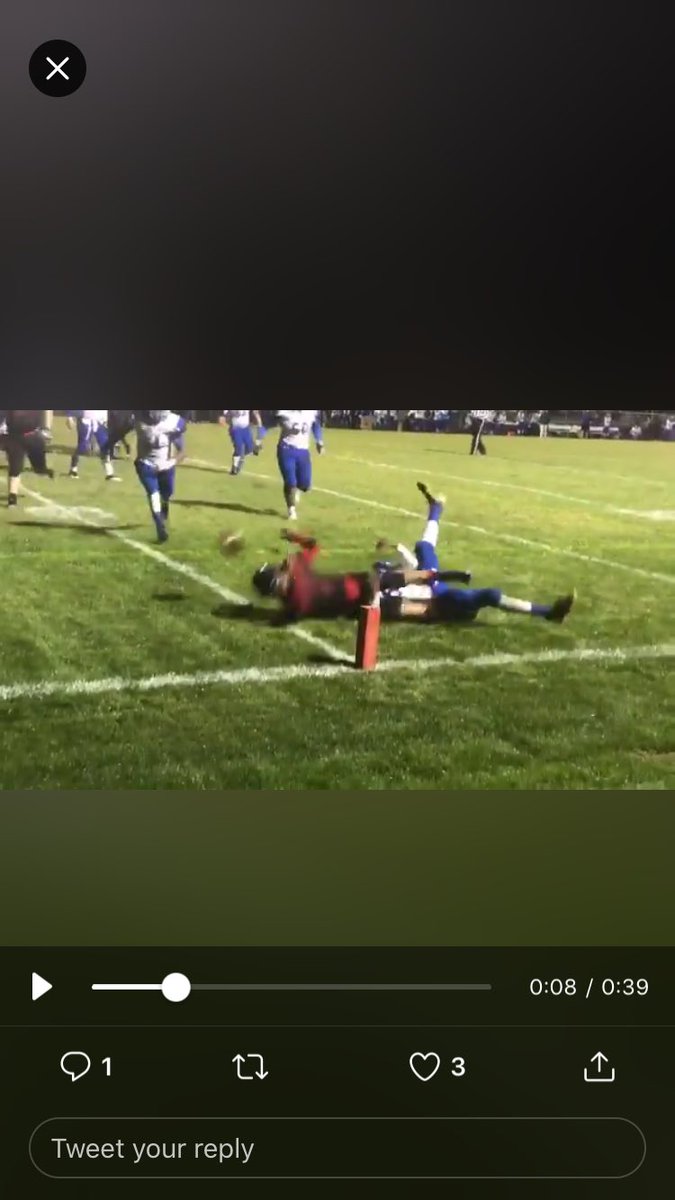 krohta_'s tweet photo. @macpreps @RVille_Football Threw the ball forward short of the end zone, clear as day... Terrible call Lakeview would win on touchback. https://t.co/EAeguDIB7q