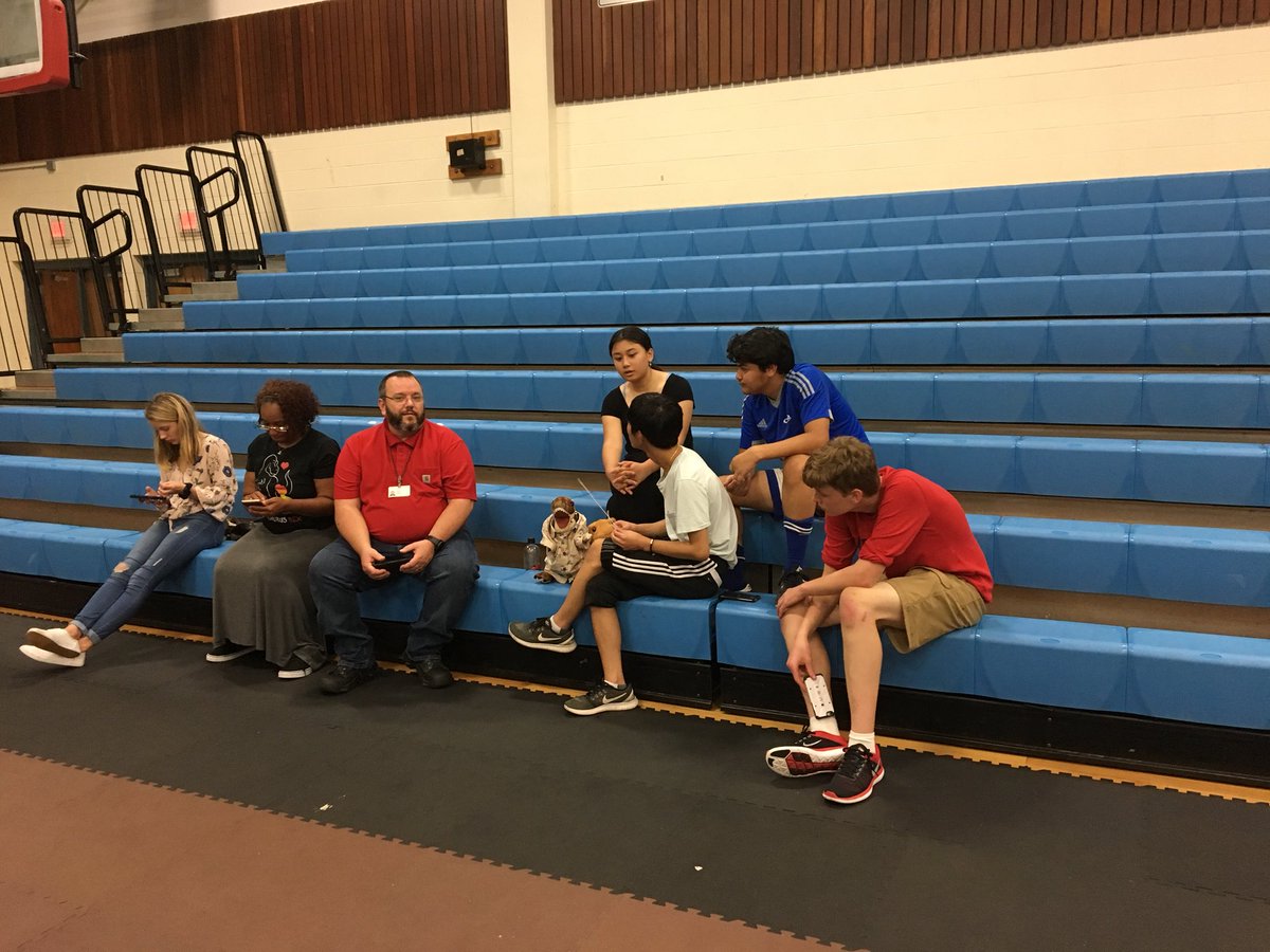 FIRSTNC's tweet photo. Almost ready for #Thor2018 thanks to our volunteers and host team @TRex4935 @ohstrojans Ready to #firstinspires Power Up! https://t.co/FNXriZGZiI