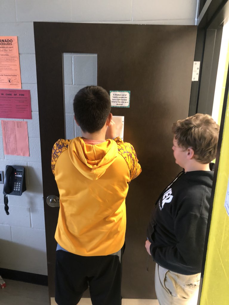 MrsLeahThomas's tweet photo. Continuing to build our fraction fluency! Purposeful practice scavenger hunt in pairs. The enthusiasm for this challenge was the best part of my day! #bestjobever #thisworkmatters #mathrocks #gr8math #fractions #fluency https://t.co/J8PAfpTUMk