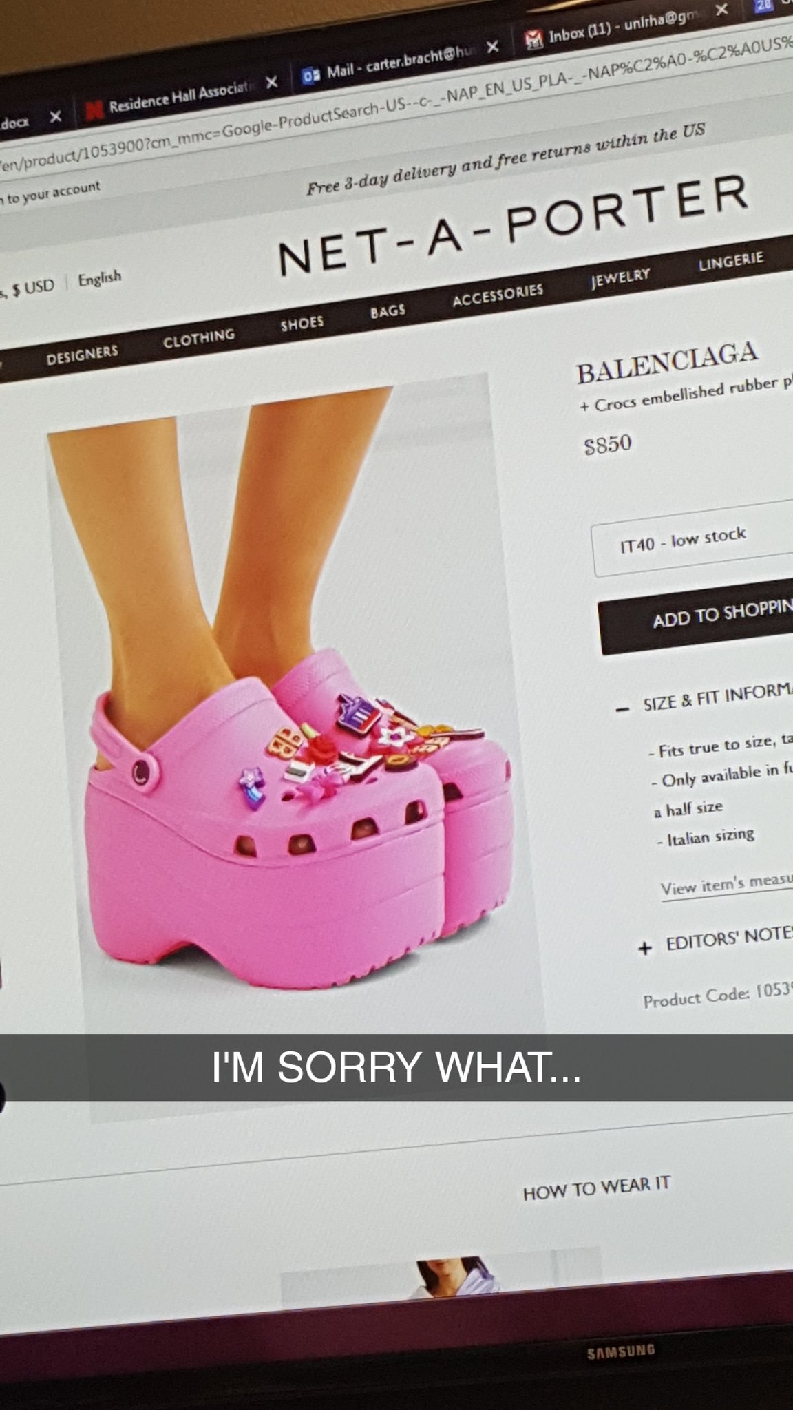 $850 crocs