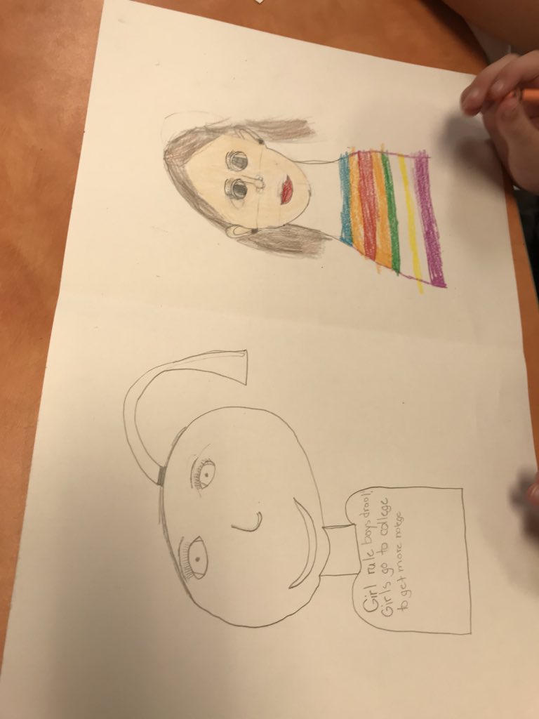 Love seeing third graders growth from pre instruction portraits to post instruction portraits <a href="/CocoBCPS/">Stephen J. Coco</a> <a href="/Team_MCES/">Mays Chapel ES</a> @visualartsbcps
