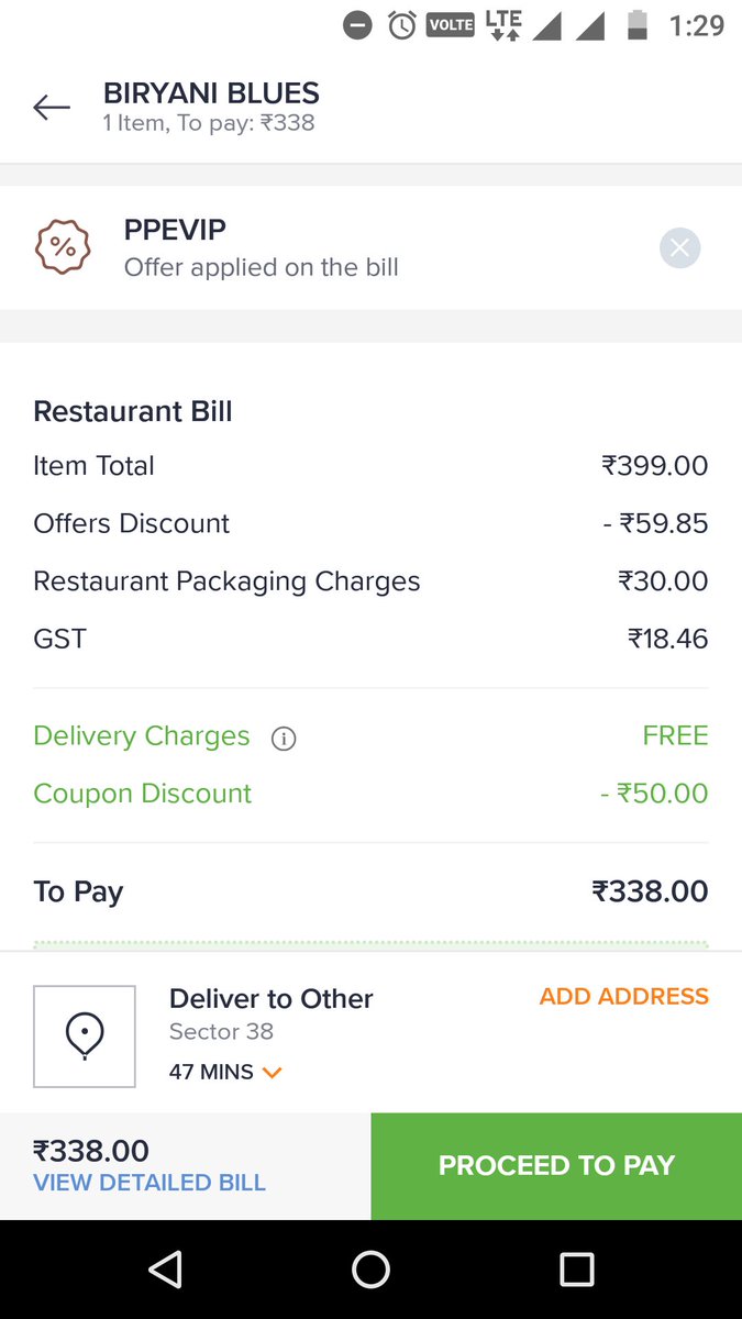 PandeyTheVinod's tweet image. @swiggy_in why are you cheating people by the name of #super I am attaching some screenshots and review the price the price is more when i opt for super, #pathatic
Img 1- without #super 

And see the magic after paid for #super
Img 2 -
