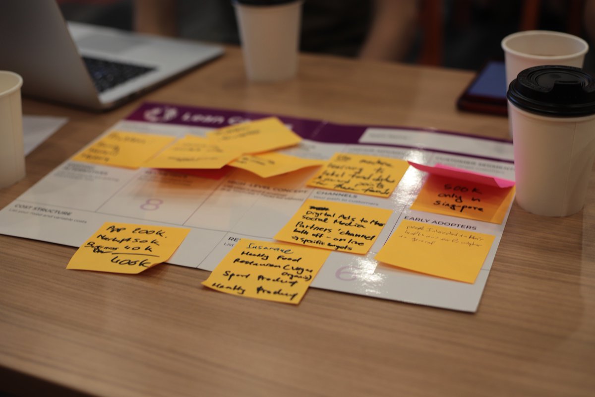 GovTechSG's tweet photo. Teams continue their journey on tech for good, with a lean canvas workshop on day 2 of SWSG Mega 2018 hackathon. They were guided on defining their problem statement, building on a unique selling point and uncovering what citizens want. #PublicGood #SWSG2018 #GovTechSG https://t.co/EJcp3vozIX