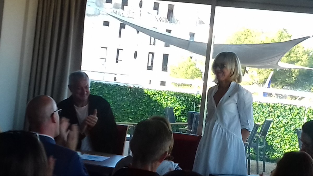 mcmidavaine1's tweet photo. #ACEAntibes2018 Election ce matin de Delphine Gallin au poste de Présidente de l ACE en remplacement de Denis Raynal. Félicitations à notre première femme président !  Et tous nos remerciements à Denis pour cette belle presidence https://t.co/ndTosqT4mP