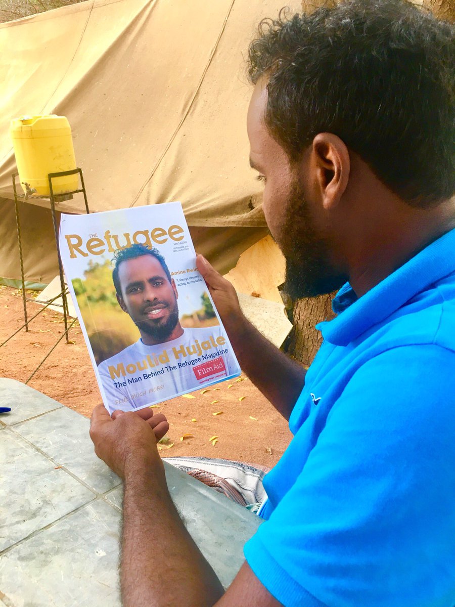 MoulidHujale's tweet image. I remember sometimes life in #Dadaab @Refugees camp ws very boring,days were very long, at sunset 🌅, everyone went to their tents. What kept me going was hope &amp;amp; a dream, so powerful that no hardship could ever stop🛑 
Pic: reading The Refugee Magazine that I co-founded 7 yrs ago