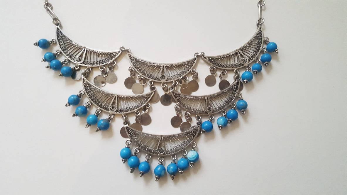 TREASURESHOP2's tweet photo. Excited to share the latest addition to my #etsy shop: Beauthiful Egyptian Filigree Cairo 900 Marked Silver Ethic Crescent Moon/ Sinai Turquoise Beads https://t.co/XX7WL1vXvM https://t.co/DVZgin9GlS