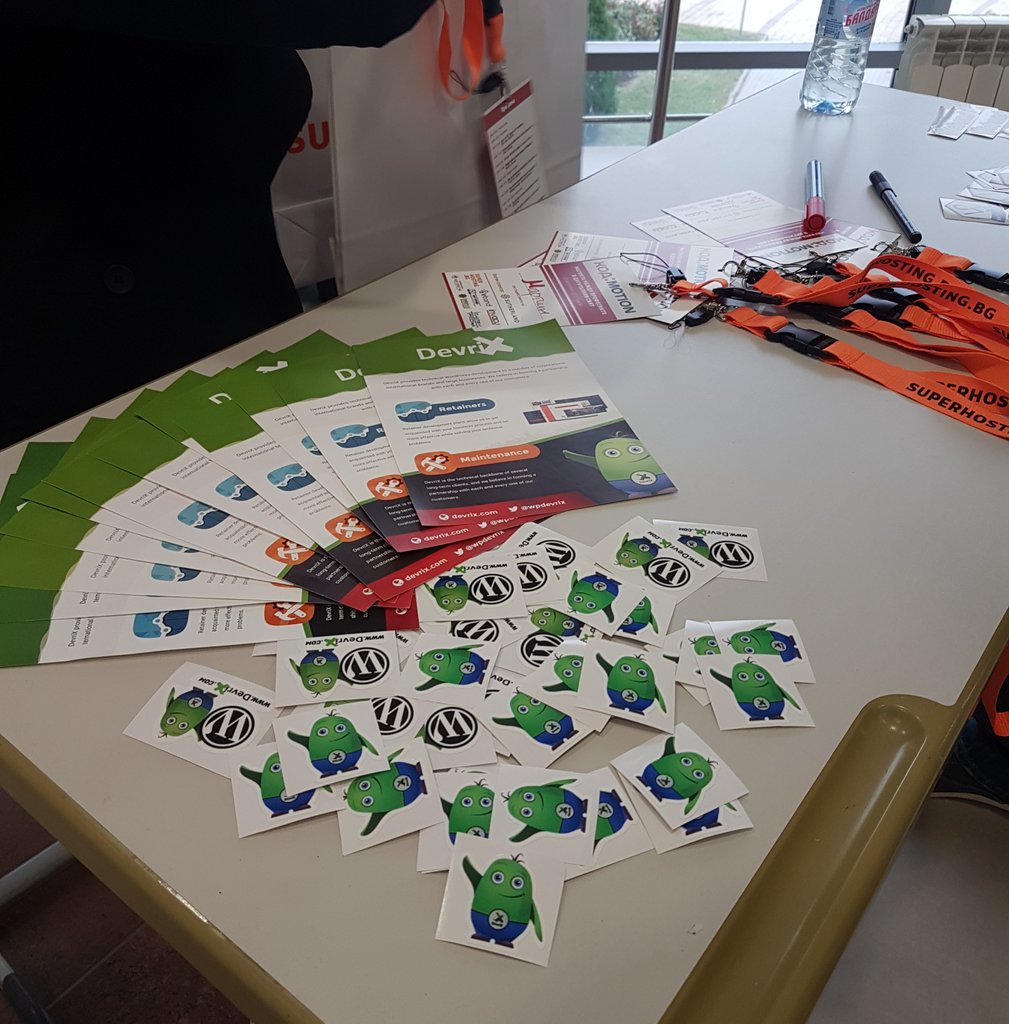 iamstoyank's tweet photo. Some @wpdevrix things at Kod: Motion Burgas 2018. https://t.co/D8ekvMZTPa