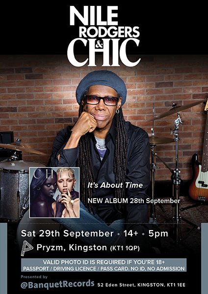BanquetRecords's tweet image. what a great day for music in Kingston today
5pm (for 6:00 stage time): Nile Rodgers &amp;amp; CHIC
6pm (for 7:00 stage time): Kodaline
7pm (for 8:00 stage time): Nile Rodgers &amp;amp; CHIC 
last of the tickets over the counter or, if you're quick, BanquetRecords.com/events