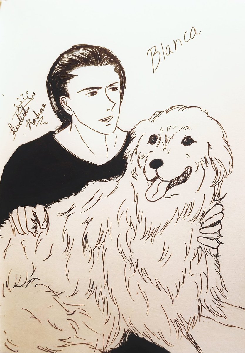 kirahishiarts's tweet photo. Yut lung and Blanca
with respective doggos

.
🍌🐟
#バナナフィッシュ #bananafish #YauSi #李月龍 #月龍 #blanca #leeyutlung #yutlung  #ブランカ #犬 #doggo #pupper #ink #inkart #doodle #bf

for Ash and Eiji ↓↓
 https://t.co/Qb1vCSZNo9 https://t.co/zQVlO9tPQ6