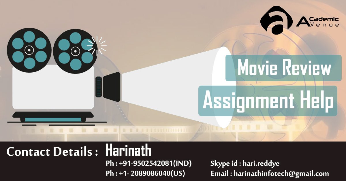 academic_avenue's tweet image. j.mp/2Io601d
#AcademicAvenue provides Movie Review Assignment Help. Our Assignment help tutors are experts in giving you best assignment solutions, and help you in getting good grades.
#MovieReviewAssignmentHelp
#ProfessionalAssignmentWritingServiceHelp