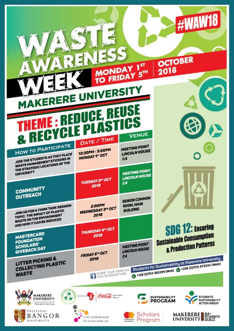 DavidNdabikunze's tweet photo. With plastics its only the PVC plastics that can cause cancer. Are you aware of your waste #WAW18 #BeatPlasticPollution @muwmra @nemaug @KCCAUG its the waste awareness week @MakerereU https://t.co/lDzb3XzmxE