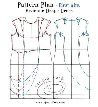 studiofaro's tweet photo. Most pattern plans have to be modified in the first sample. Vivienne Drape Dress - First Sample https://t.co/6FuEGNVrai #wellsuitedblog #patternpuzzles #patternmaking #studiofaro #patterndrafting #creativepatternmaking #patternalteration #stretchpatterns #garmentblock #dressblock https://t.co/uYIdUGEzvD