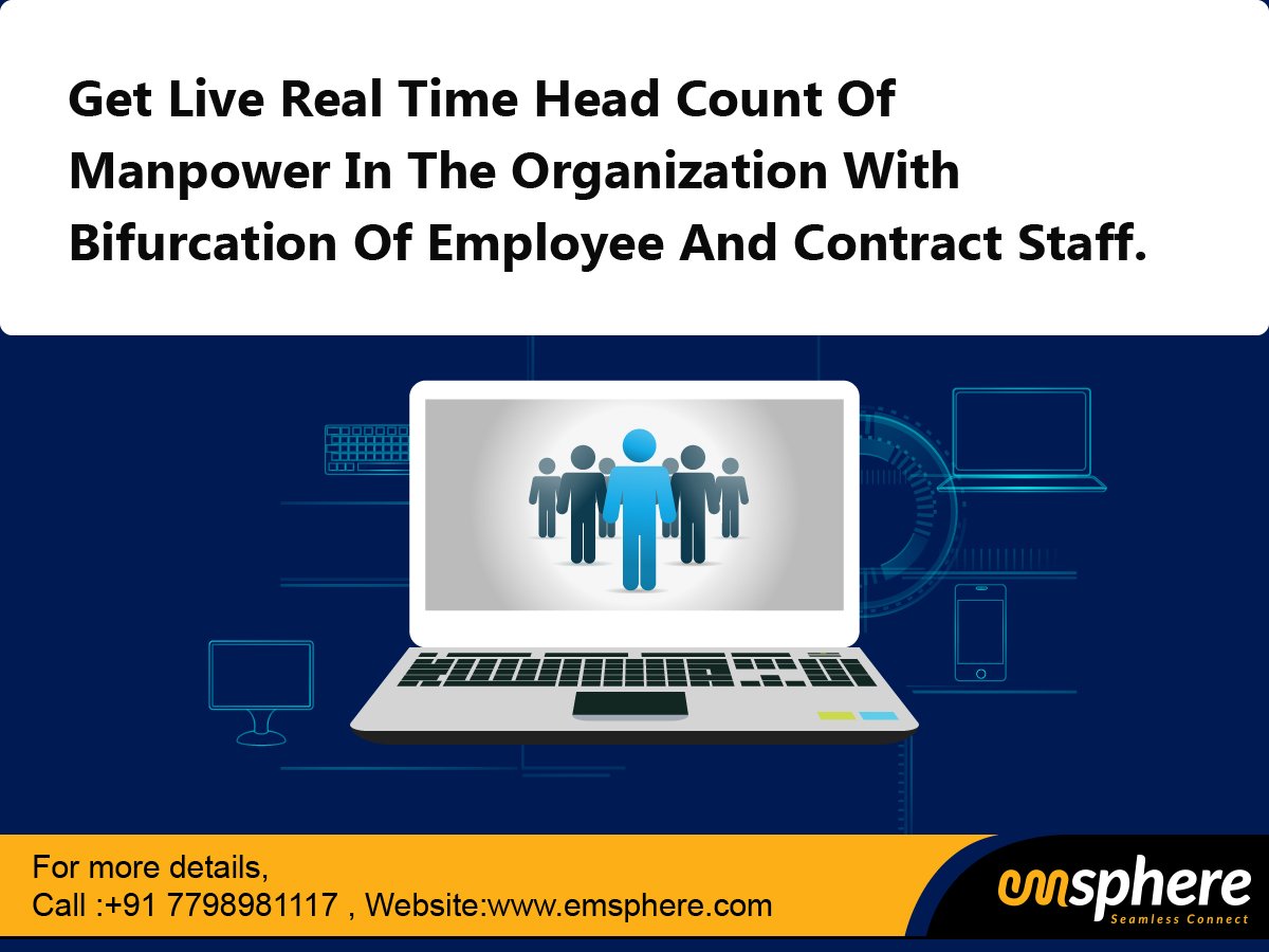 emSphereTech's tweet photo. Get Live Real-Time Head Count of Manpower In The Organization With Bifurcation of Employee And Contract Staff
Visit Us: https://t.co/rGXS15dalO 
#headcount #realtimecounter #counter #manpower #HeadcountManagementSoftware #company #liveheadcount #livecount #realtime #owner https://t.co/cvLw5oqLsi