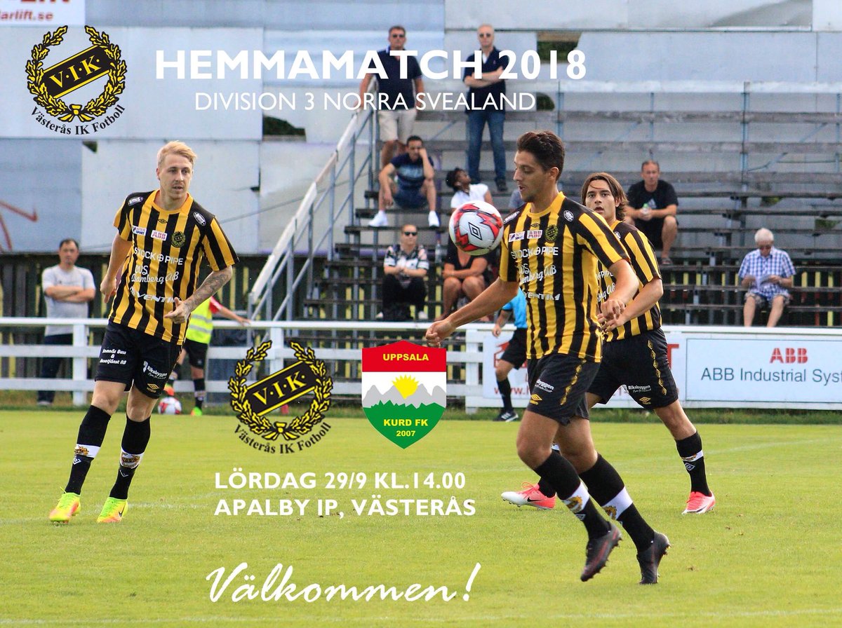 VIK_Fotboll's tweet photo. ⚽️🔥GameDay🔥⚽️
Årets (förhoppningsvis) sista hemmamatch spelar vi idag mot Uppsala Kurd FK.
Ruskigt viktiga poäng inför nästa helgs sista omgång.
⏰Kl:14.00
🏟Apalby IP
#div3ns #höst #fotboll #västerås #forzagulsvart #vikfotboll Varmt Välkomna! 💛🖤 https://t.co/ngrI47PRKm