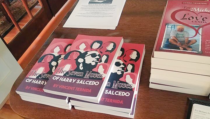 ricepapermag's tweet photo. Books and more books! Fantastic #Word18 event at the Kogawa House @KogawaHouse at “Opening New Frontiers: The Art of Self-Publishing & Traditional Publishing” w/ Cynda Yeasting’s “For Michael, Love Cynda” and Vincent Ternida’s “7 Muses of Harry Salcedo” https://t.co/901FExCeer https://t.co/paGSKURUmK
