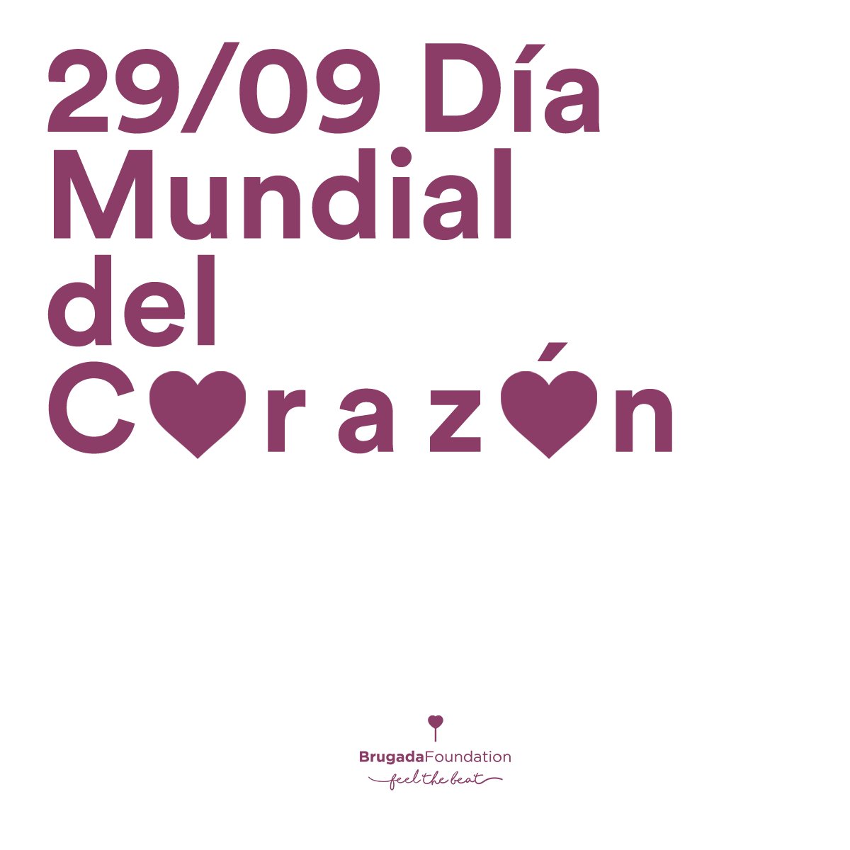 BrugadaFound's tweet photo. En más de 100 países se celebra cada año el 29 de Septiembre el Día Mundial del Corazón. Este año el lema es “Mi Corazón-Tu Corazón” 💜. #DíaMundialdelCorazón #MiCorazónTuCorazón https://t.co/dFwbyIWRna