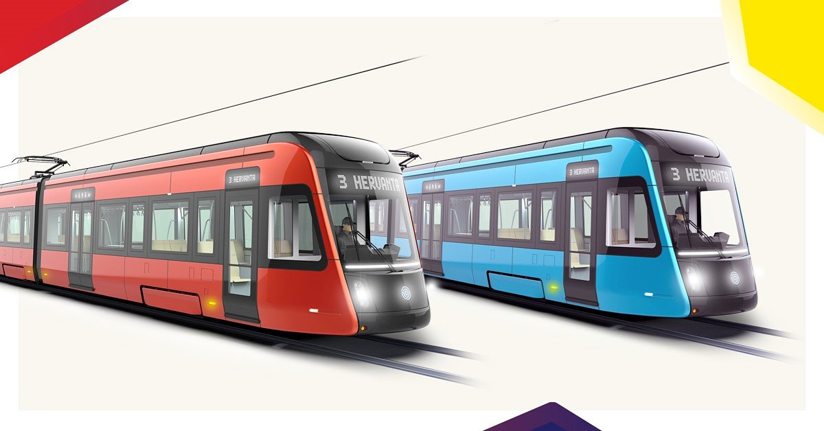 TampereRatikka's tweet photo. Vaaleansininen vai tiilenpunainen? Tänä viikonloppuna se ratkeaa! Verkkoäänestys on nyt auki. Käy antamassa äänesi suosikillesi osoitteessa https://t.co/rw5eRNEWXR. #tampereenratikka https://t.co/eXcYcPoKfw