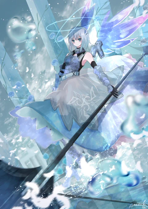 「水上に踊る」#イラスト完成 