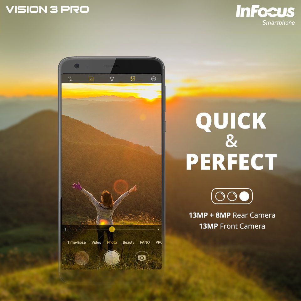 InFocus_IN's tweet image. No need to take another shot if you are holding a #InFocusSmartphone like #InFocusVision3Pro. Capture fast and make it real. #BeyondYourVision. Own it now: amzn.to/2HM7mCX