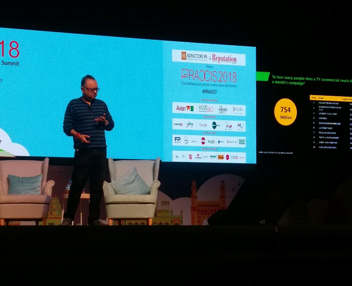 BARCIndia's tweet photo. The huge audience reach and availability of a robust measurement makes TV a lucrative medium for PR and advertising campaigns says @parthodasgupta in an insightful session at @PRAXISInd #PRAXIS7 https://t.co/7gvNtNYZmA