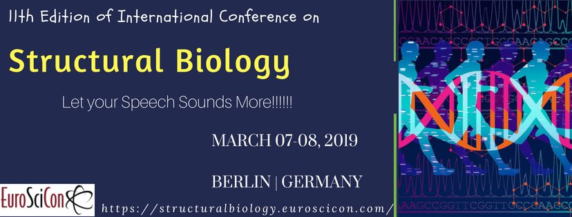 anithadeys's tweet photo. For more updates visit : https://t.co/faM8lw78yO
Get your Research recognition globally @Eurostructuralbiology 2019 . Book the earliest slot today!!!
Discover about #Crystallography #Biomarkers #Fingerprinting #Immunology #Bioinformatics #Biochemistry #Proteomics #Genetic_Mapping https://t.co/9cyg4QYm73