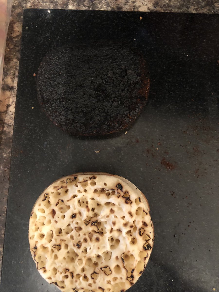 Ruth_Anna's tweet photo. @Warburtons not overly impressed with what I pulled out of my pack of crumpets this morning 🤔 https://t.co/4Pd0v0mQgd