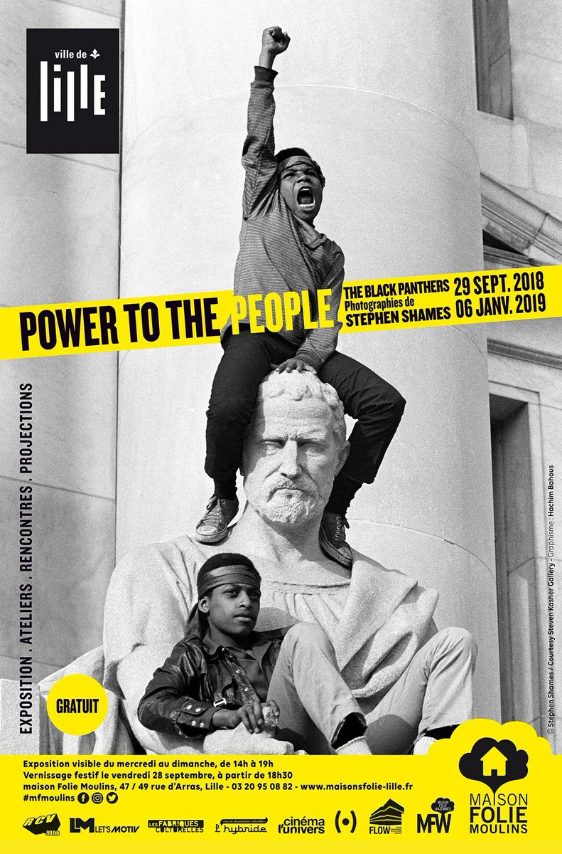 BlacknoteAgenda's tweet photo. LILLE. EXPO.
Power to the people
The #BlackPanthers
Photographies de #StephenShames
Du 29 septembre 2018
au 6 janvier 2019
à la @mfMoulins
#Lille
https://t.co/mv7BkUljal.
Gratuit https://t.co/JrO4Vl6hW7