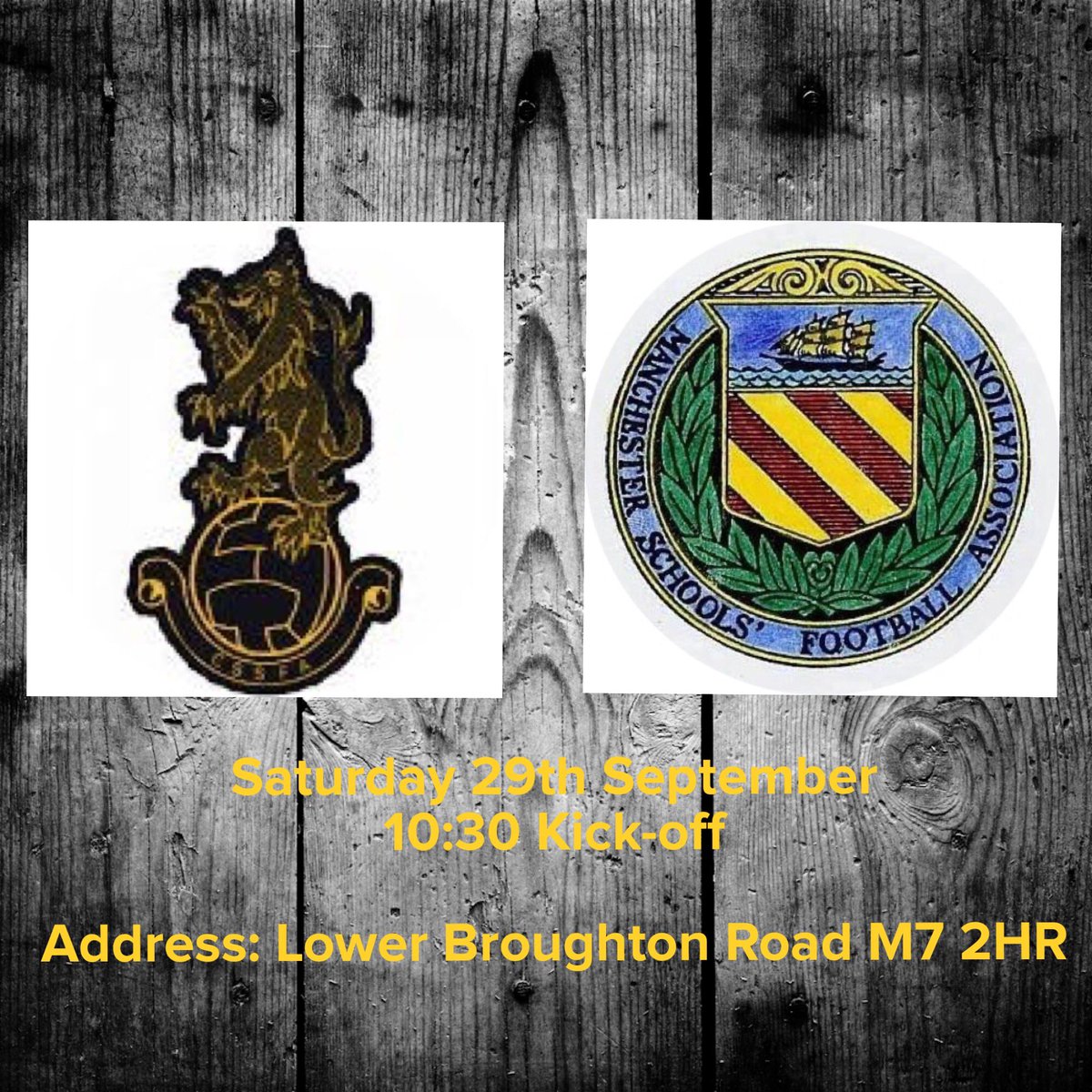 It’s match day! <a href="/ManSchoolsFA/">Manchester Schools FA</a> see you soon⚽️