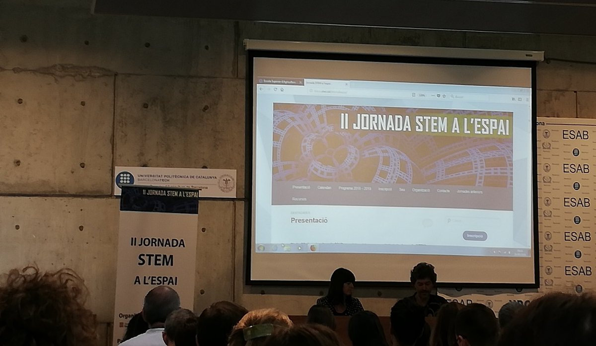 escolagem's tweet photo. EscolaGEM presenta un dels seus projectes de primària a les II Jornades #stemalespai https://t.co/kVcks5udni