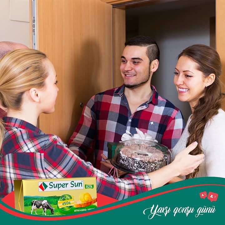 Qonşu qoşnuya baxar, canını oda yaxar. 🙂
Bu gün ən yaxın qonşunuzla hansı super resepti hazırlayacaqsınız?  

#SuperSun
