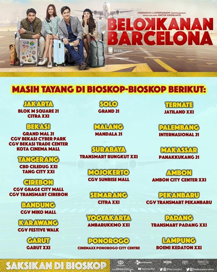 devalova_'s tweet photo. Masih tayang di Bioskop #BelokKananBarcelona 
#timucup cusss nonton 😊😊😊 https://t.co/6Vs93DSPWb